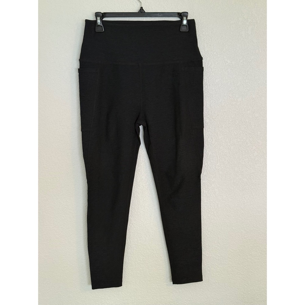 Beyond Yoga Spacedye Out of Pocket High Waisted Midi Leggings Black Charcoal XL